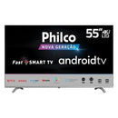 Smart Google Tv Philco 55" Led Borderless 4k, Fast Smart, Áudio Dolby, Com Chromecast Built In - Ptv55q20agbls 4k
