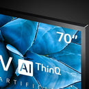Smart TV LG 70'' 70UN7310 Ultra HD 4K WiFi Bluetooth HDR Inteligência Artificial ThinQ AI Smart Magic Google Assistente Alexa