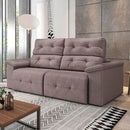 Sofá Retrátil Reclinável 3 Lugares Marrocos Machiatto Suede